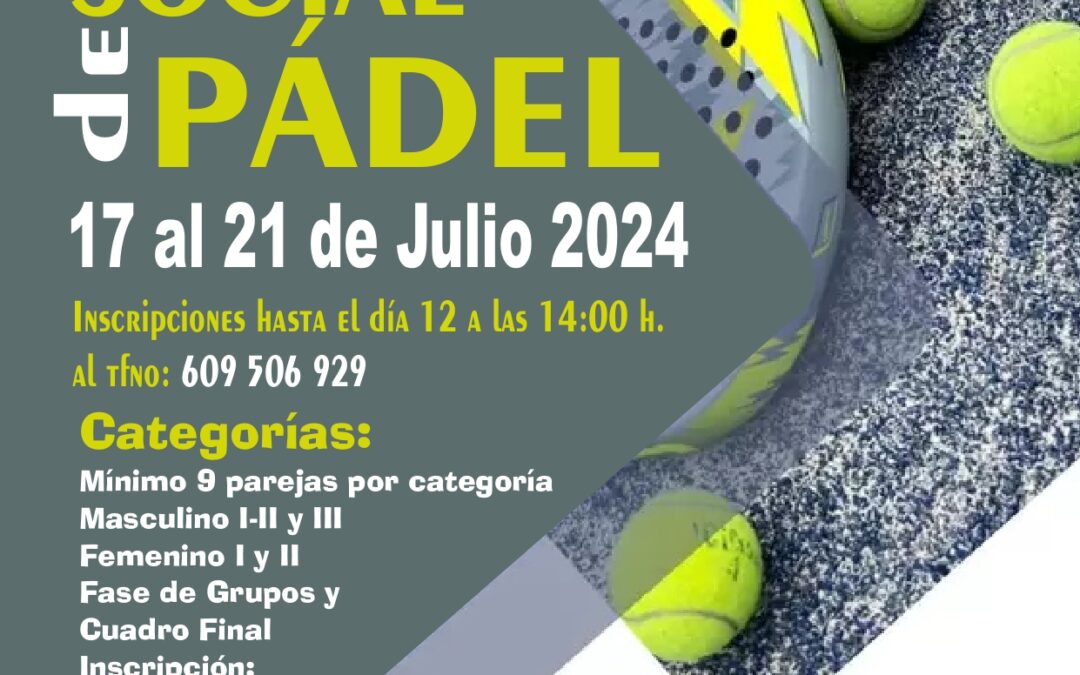 TORNEO SOCIAL PADEL