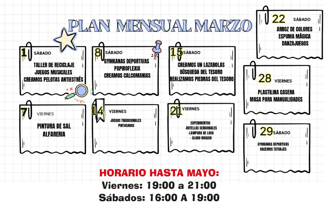 ANIMADORES INFANTILES MARZO 2025