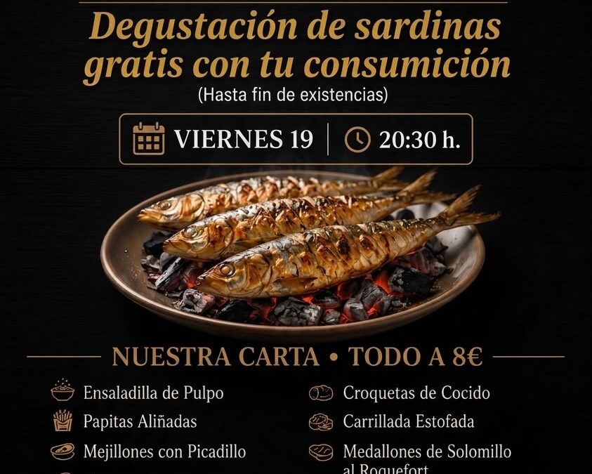 SARDINADA Y ACTUACION VIERNES, 19 JUNIO