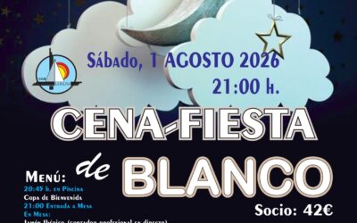 CENA FIESTA DE BLANCO EN PISCINA